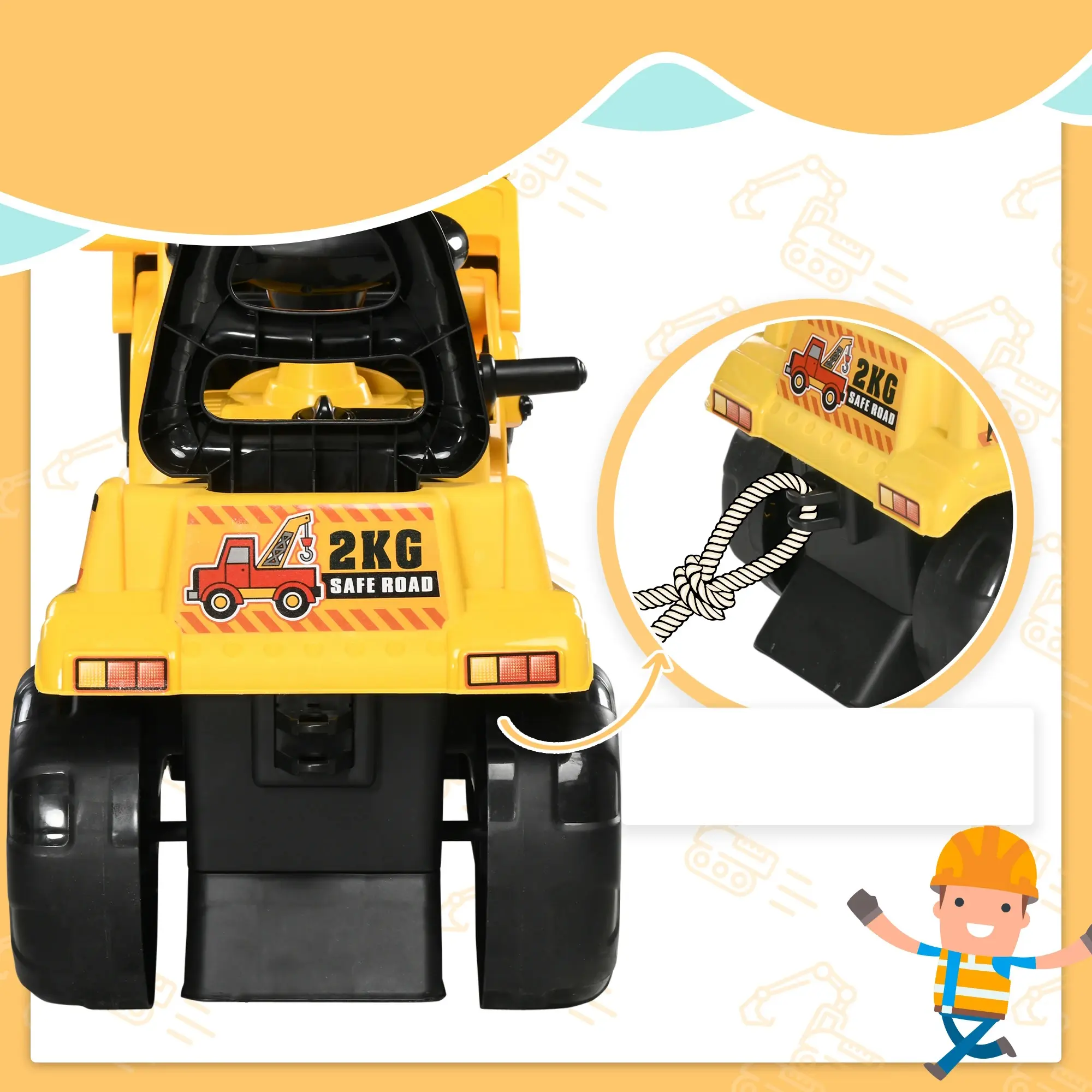 Толокар HomCom 370-243V00YL (Yellow) - 3