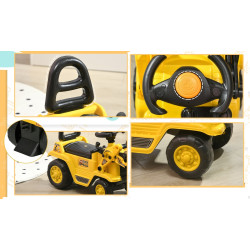Толокар HomCom Excavator 301-058 (Yellow/Black) Thumb