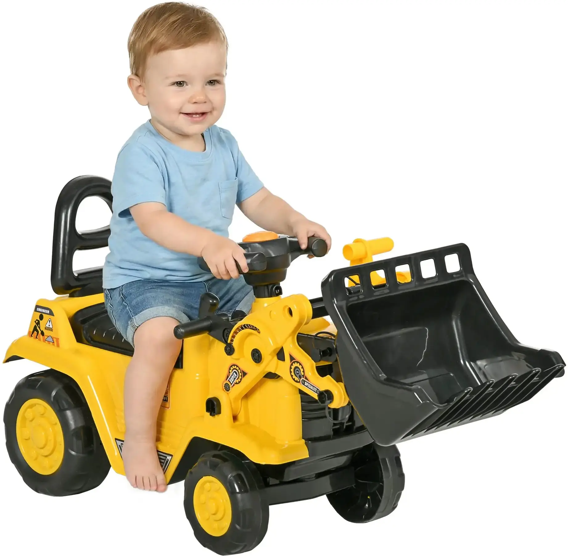 Толокар HomCom Excavator 301-058 (Yellow/Black) - 7