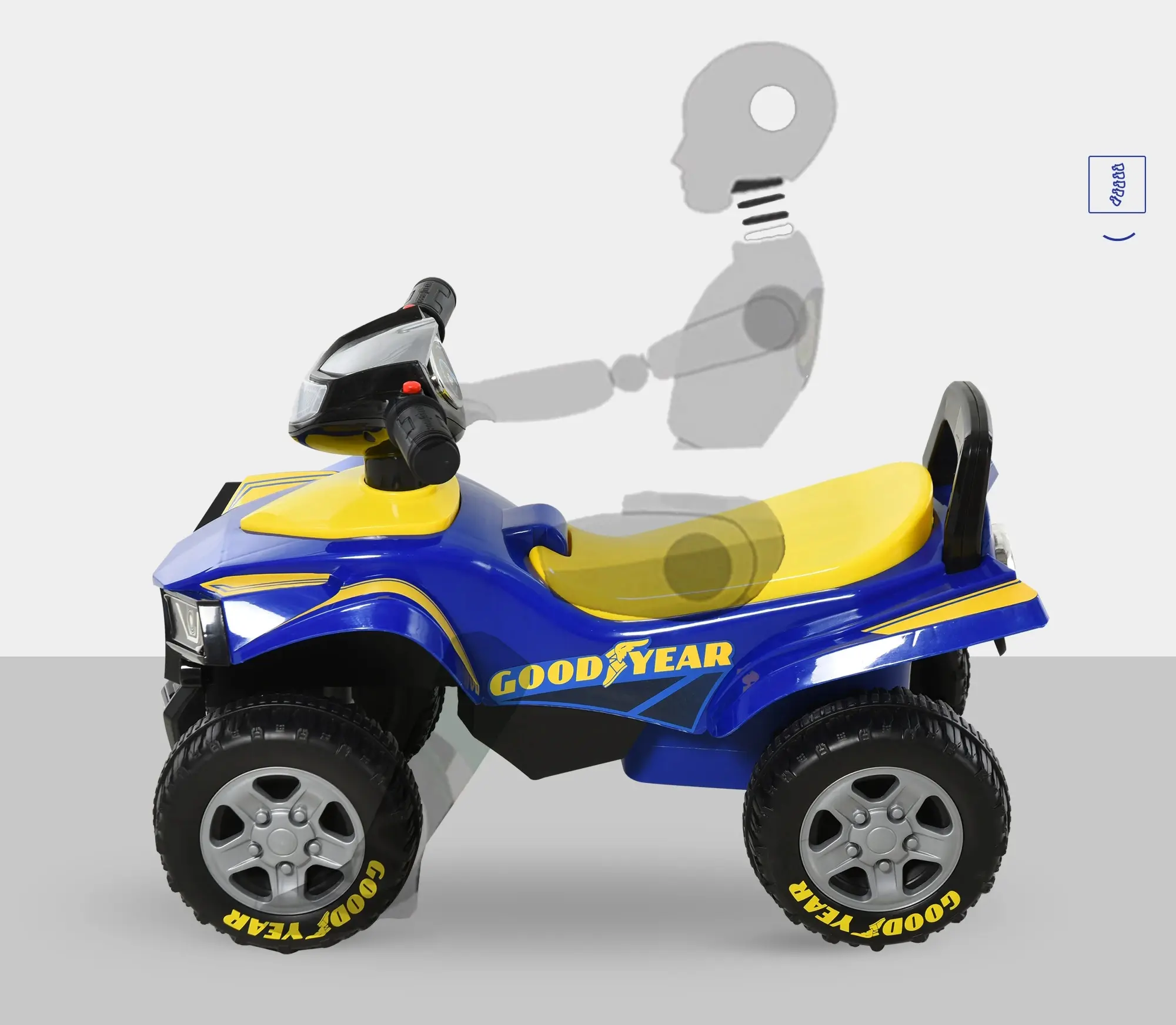 Tolocar HomCom Goodyear 370-108BU (Blue/Yellow) - 4