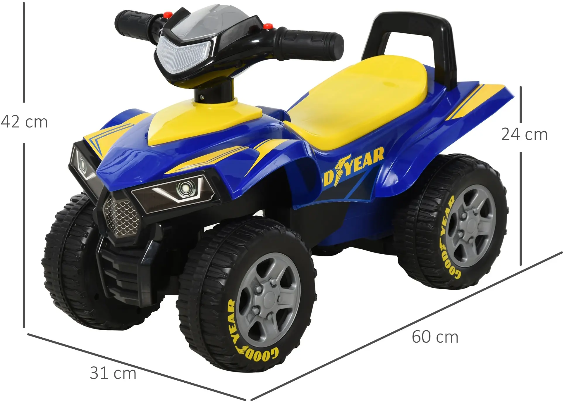 Tolocar HomCom Goodyear 370-108BU (Blue/Yellow) - 5