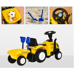 Tolocar HomCom Tractor 370-173YL (Yellow/Black) Thumb