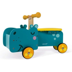 Tolocar Janod Hippopotamus Cart (Blue) Thumb