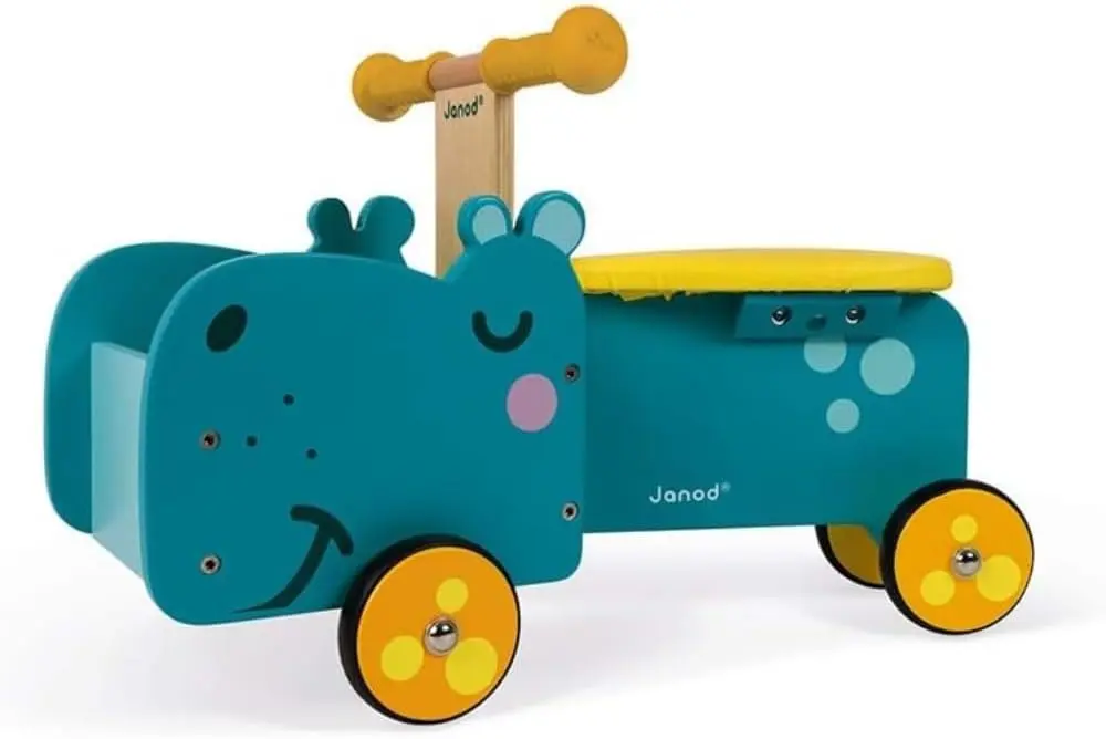 Tolocar Janod Hippopotamus Cart (Blue) - 2