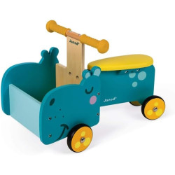 Tolocar Janod Hippopotamus Cart (Blue) Thumb