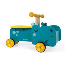 Tolocar Janod Hippopotamus Cart (Blue) Thumb