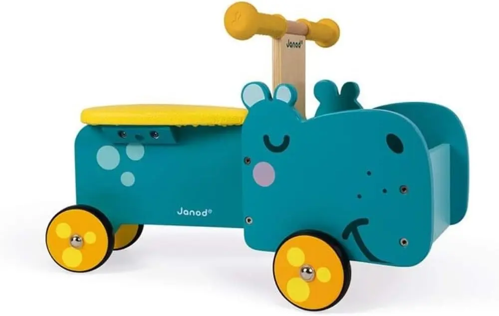 Tolocar Janod Hippopotamus Cart (Blue) - 4