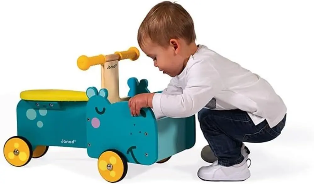 Tolocar Janod Hippopotamus Cart (Blue) - 6