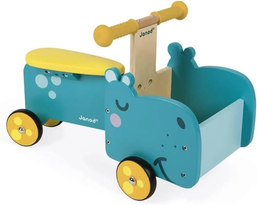 Tolocar Janod Hippopotamus Cart (Blue)
