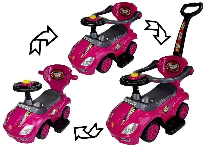 Толокар 3в1 Leantoys Mega Car (Mauve) - 9