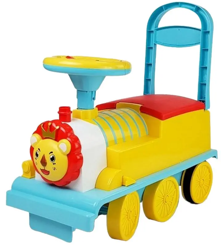 Толокар LeanToys Lion Train (Yellow/Blue)