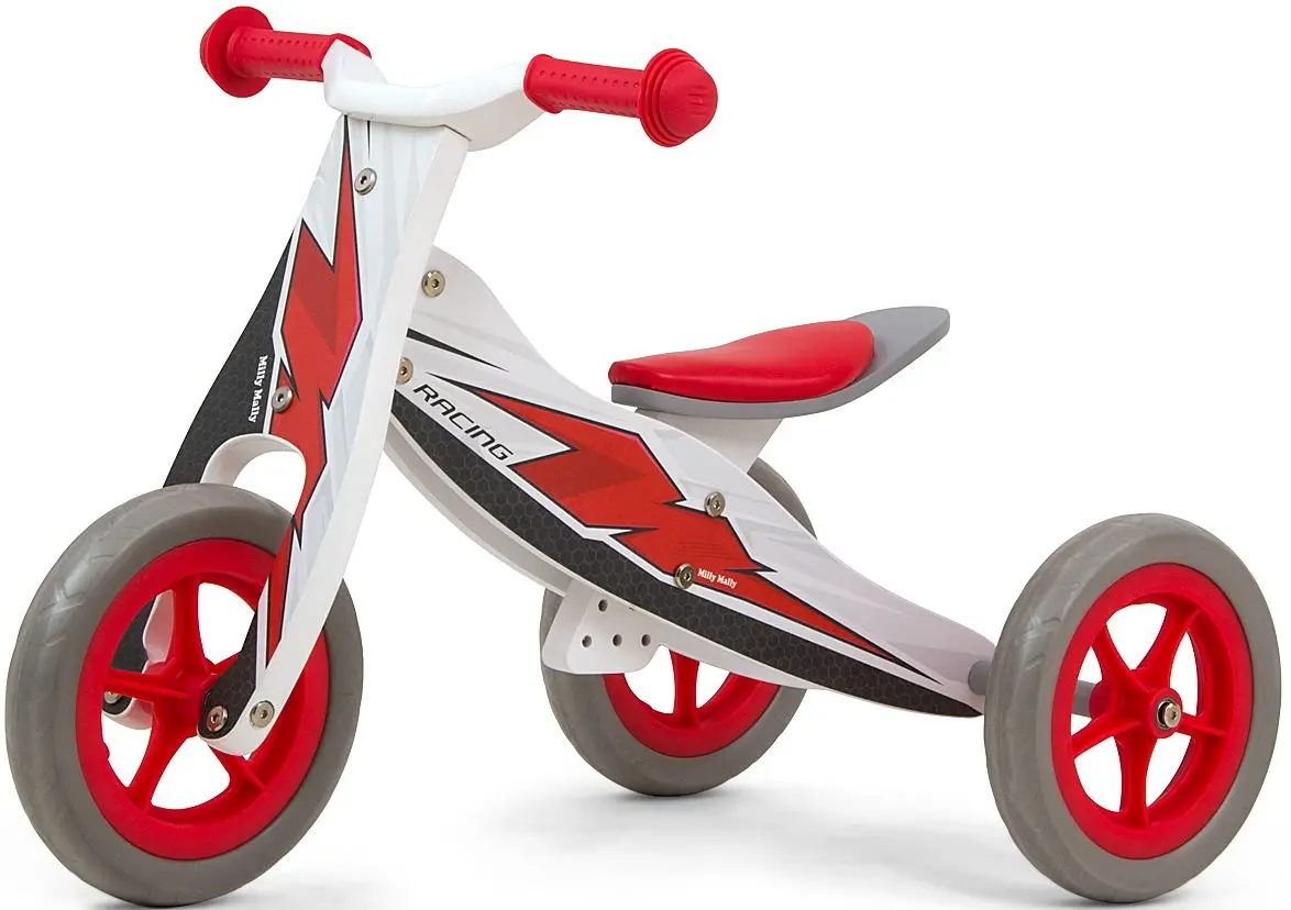 Беговел 2в1 Milly Mally Look Racing (Red/White) - 2