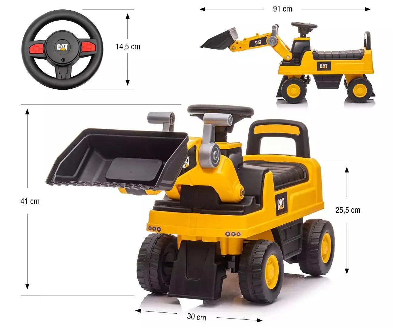 Tolocar Milly Mally CAT Loader (Yellow) - 12