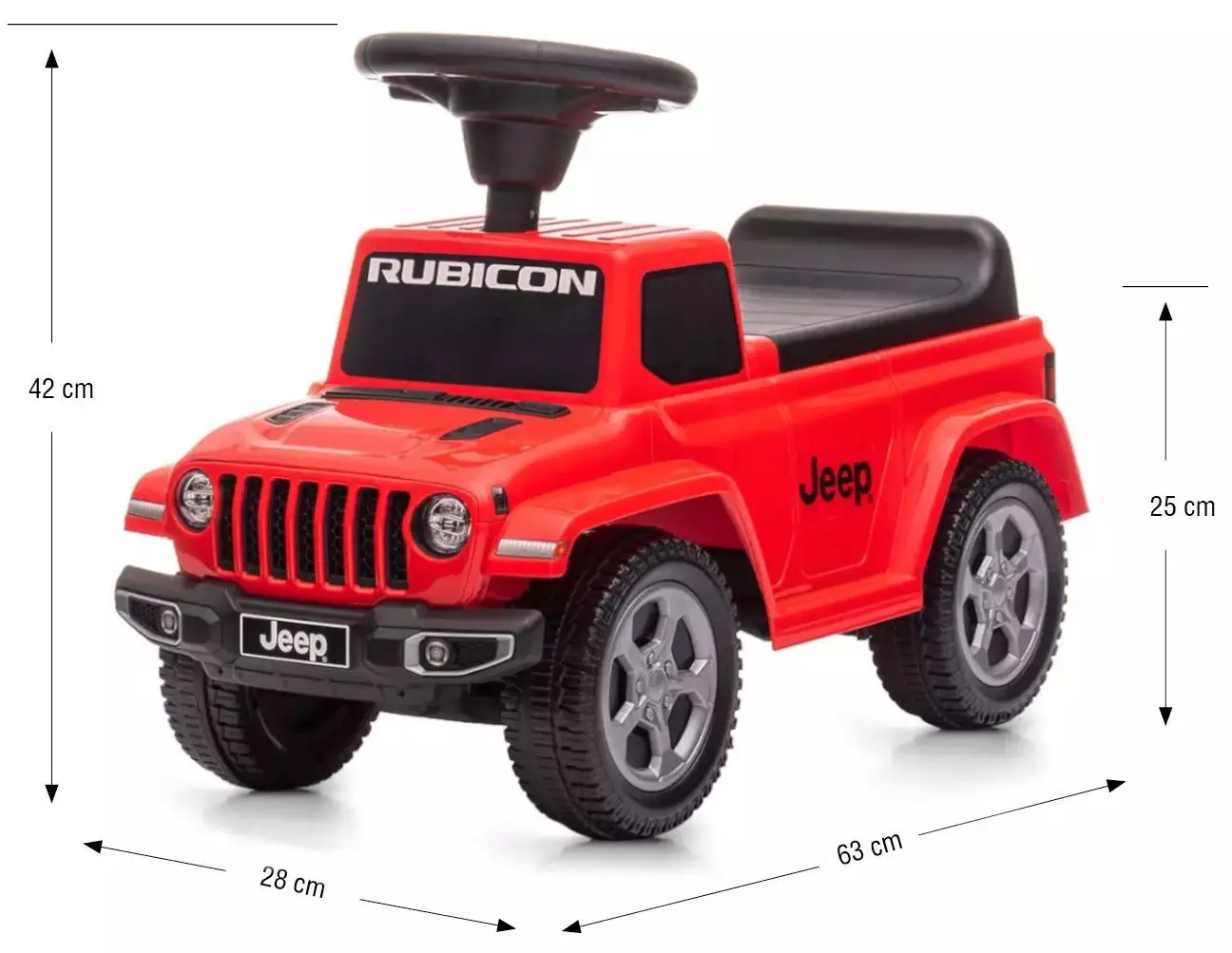 Tolocar Milly Mally Jeep Rubicon Gladiator (Red) - 9