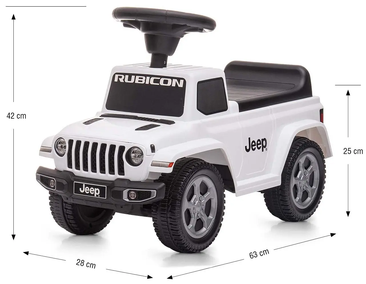Tolocar Milly Mally Jeep Rubicon Gladiator (White) - 10