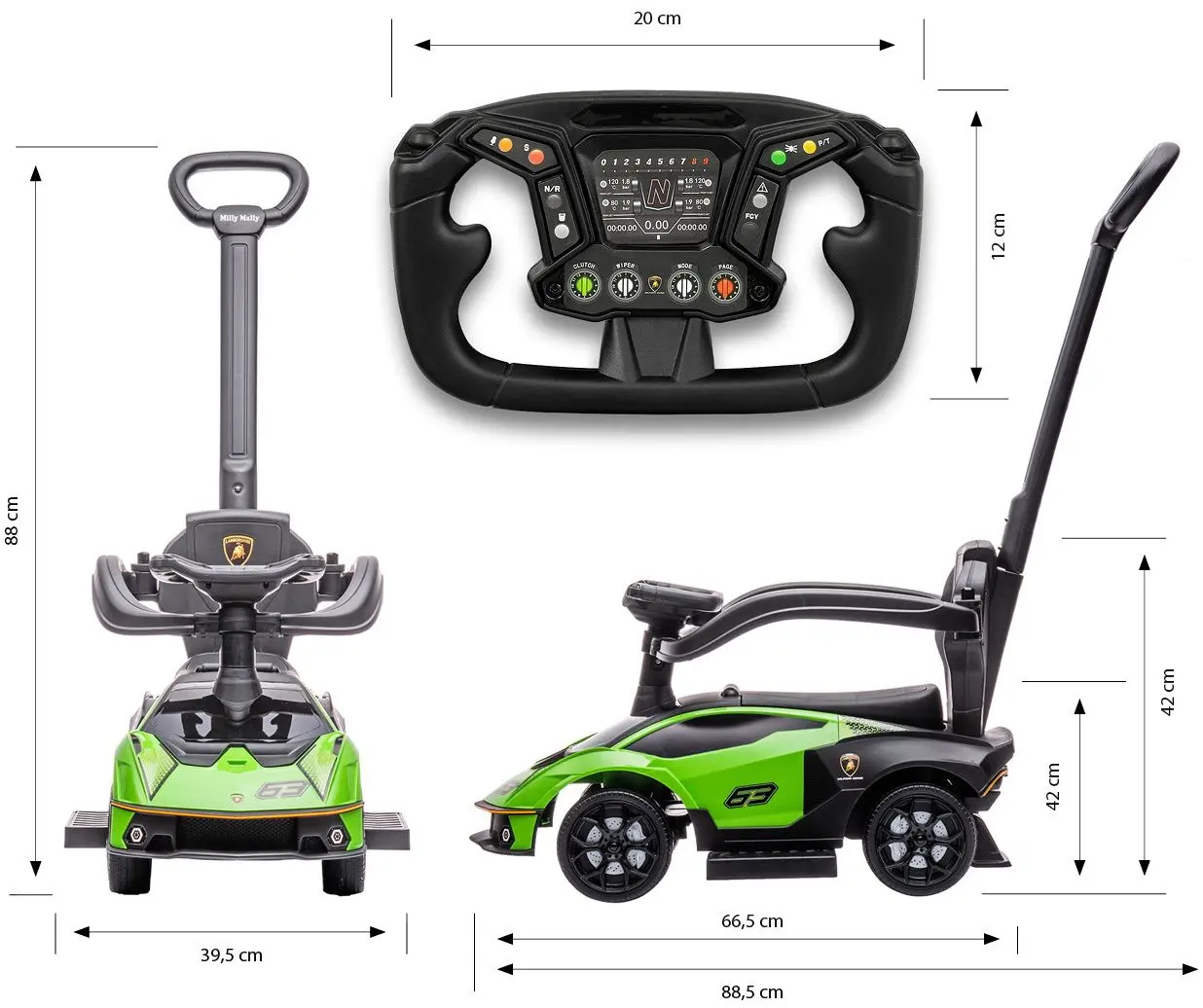 Tolocar Milly Mally Lamborghini Essenza SC V12 (Green) - 9