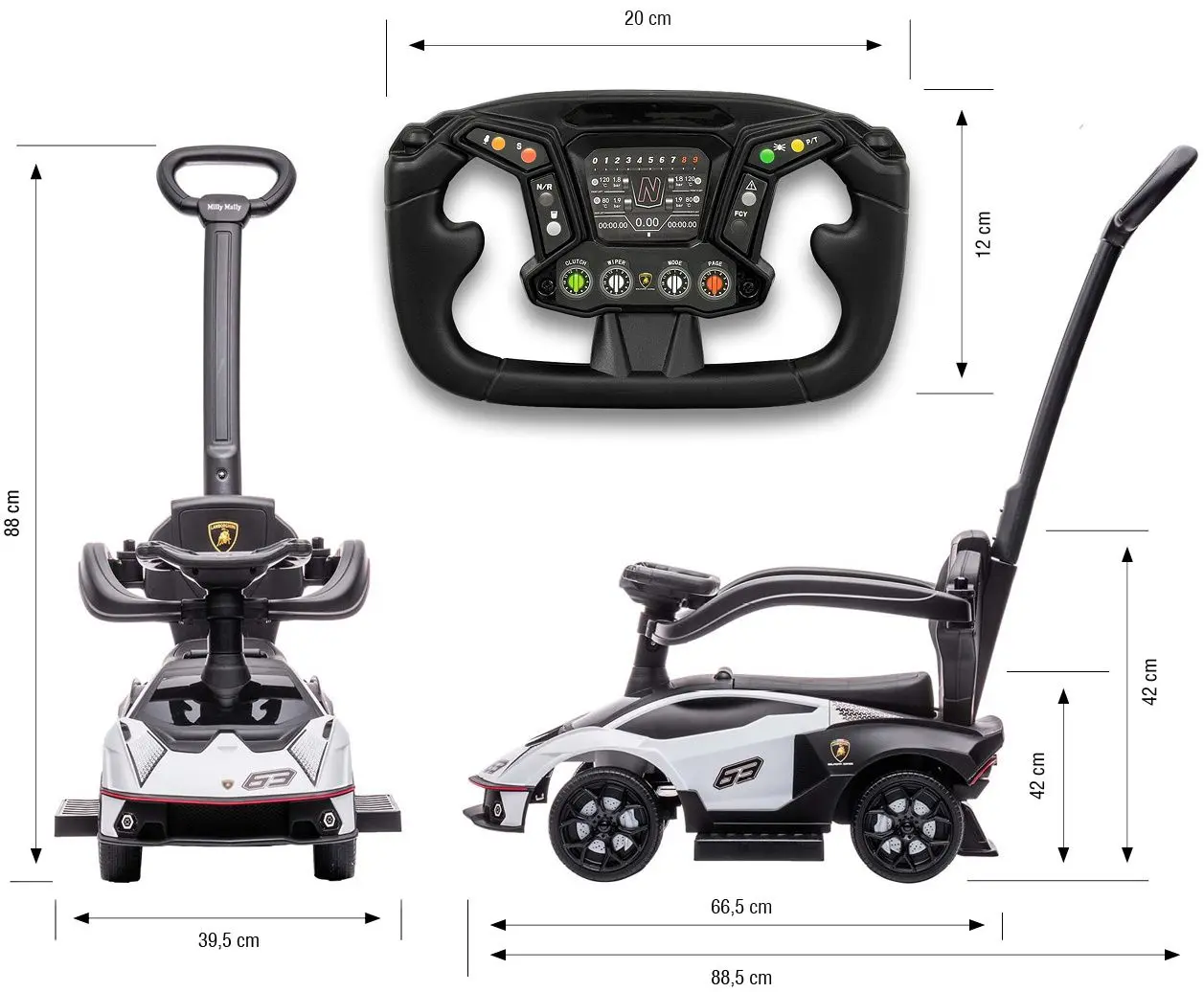 Tolocar Milly Mally Lamborghini Essenza SC V12 (White) - 9