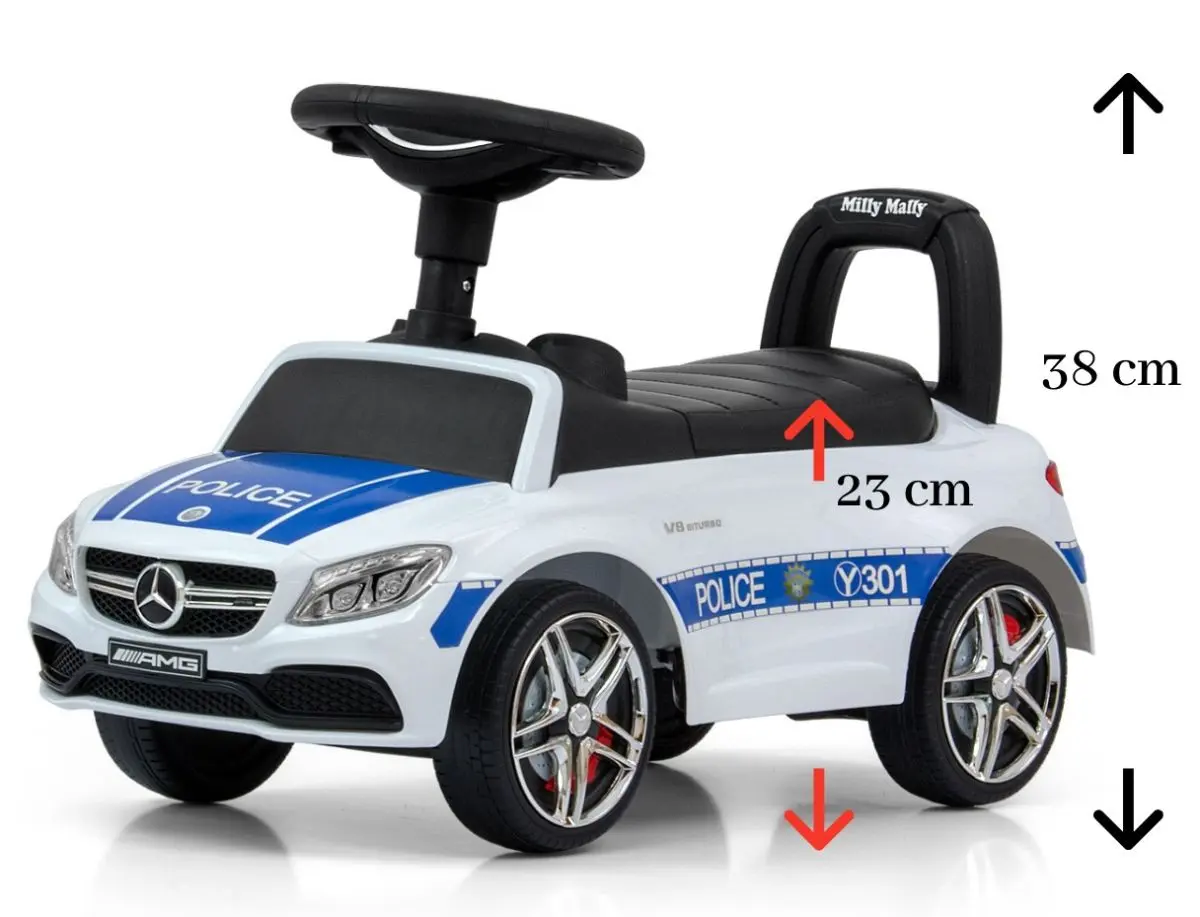 Tolocar Milly Mally Mercedes-AMG C63 Coupe S Police (White/Blue) - 2