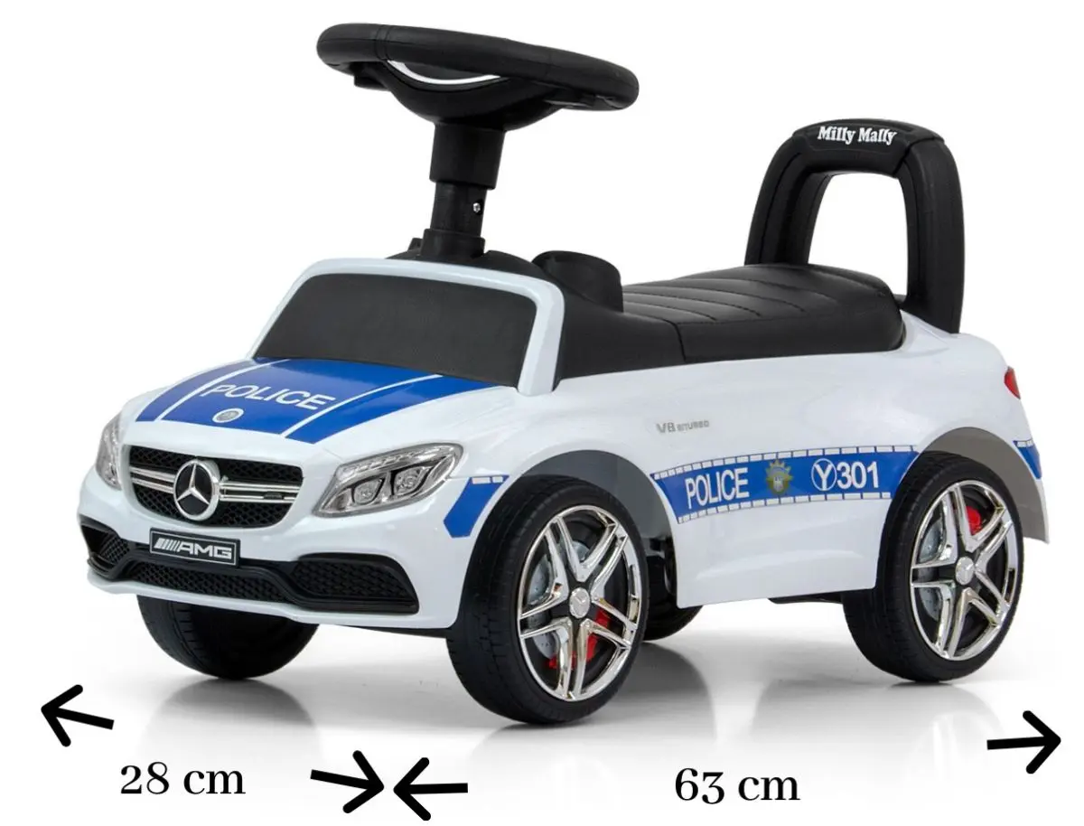 Tolocar Milly Mally Mercedes-AMG C63 Coupe S Police (White/Blue) - 3