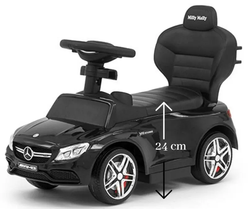 Tolocar Milly Mally Mercedes-AMG C63 Coupe cu mâner (Black) - 2
