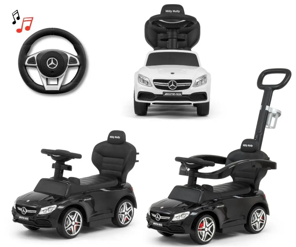 Tolocar Milly Mally Mercedes-AMG C63 Coupe cu mâner (Black) - 3