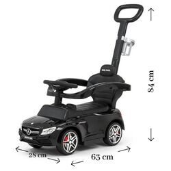 Tolocar Milly Mally Mercedes-AMG C63 Coupe cu mâner (Black) Thumb