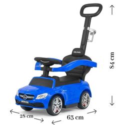 Tolocar Milly Mally Mercedes-AMG C63 Coupe cu mâner (Blue) Thumb