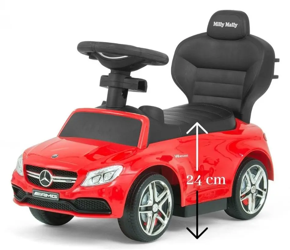 Tolocar Milly Mally Mercedes-AMG C63 Coupe cu mâner (Red) - 3
