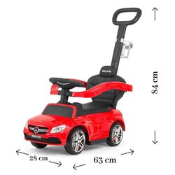 Tolocar Milly Mally Mercedes-AMG C63 Coupe cu mâner (Red) Thumb