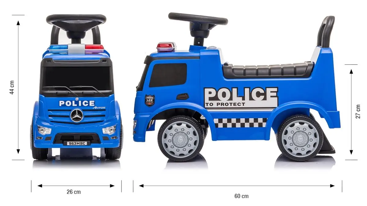 Толокар Milly Mally Mercedes Antos Police Truck (Blue) - 9