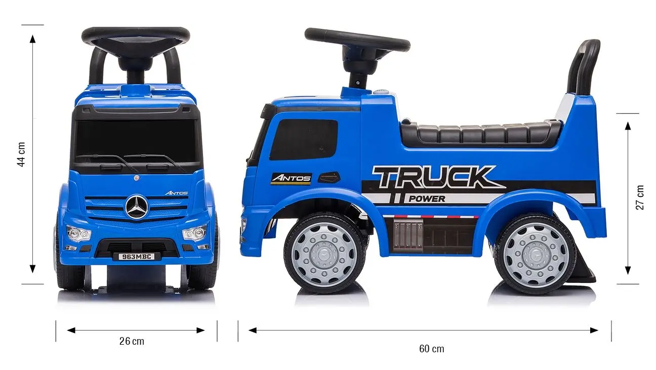 Толокар Milly Mally Mercedes Antos Power Truck (Blue) - 6