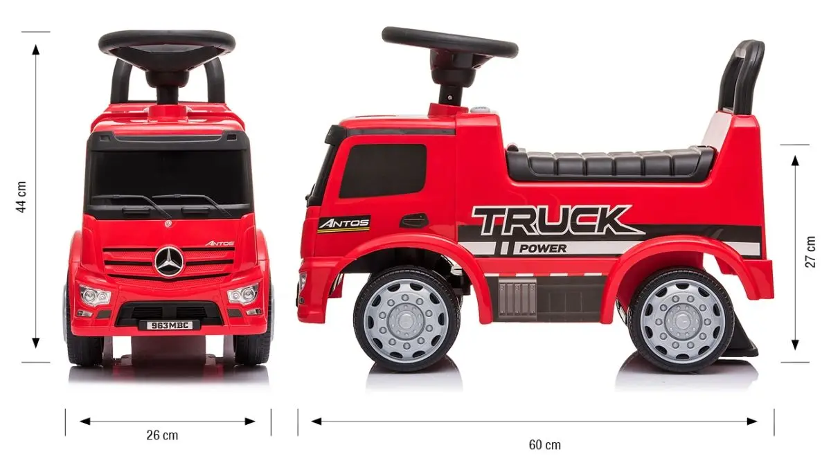 Толокар Milly Mally Mercedes Antos Power Truck (Red) - 6