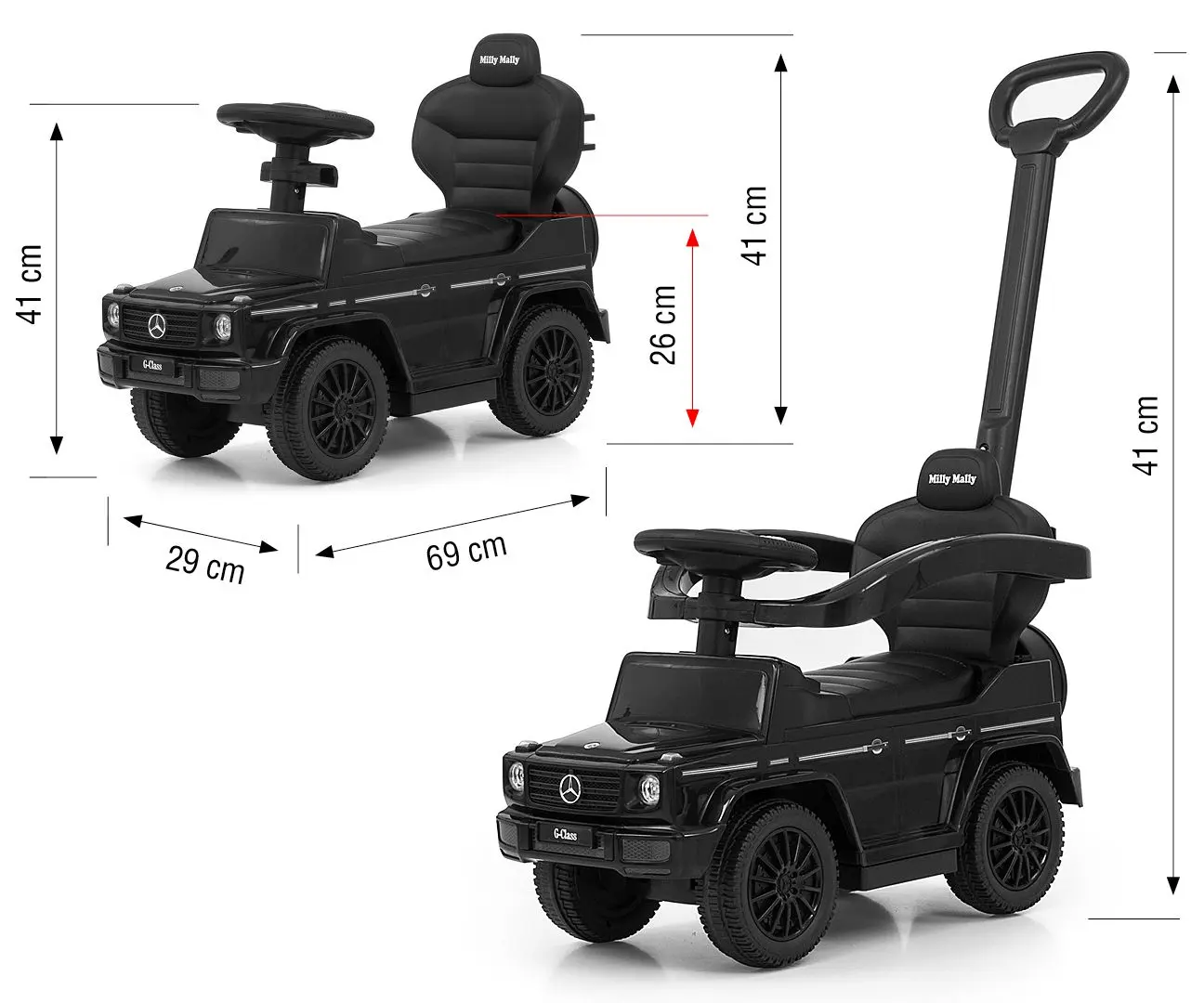 Tolocar Milly Mally Mercedes G350d (Black) - 4
