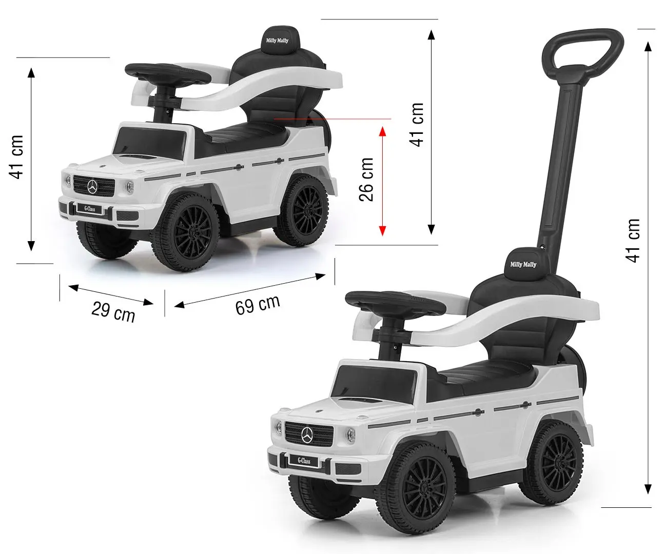 Tolocar Milly Mally Mercedes G350d (White) - 4