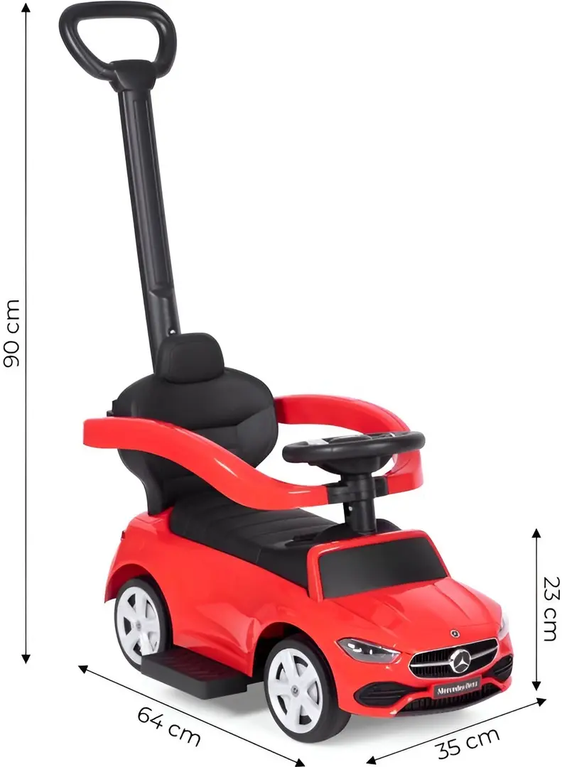 Толокар 3в1 Multistore Mercedes C Class 668 (Red) - 12