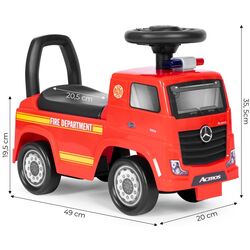 Толокар Multistore Mercedes Fire Truck 3316 (Red) Thumb