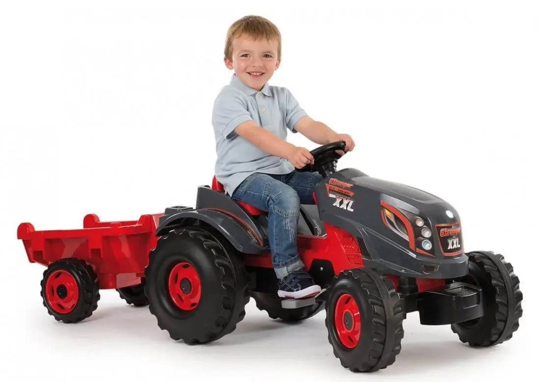 Толокар Smoby Tractor XXL + trailer 710200 (Red) - 2