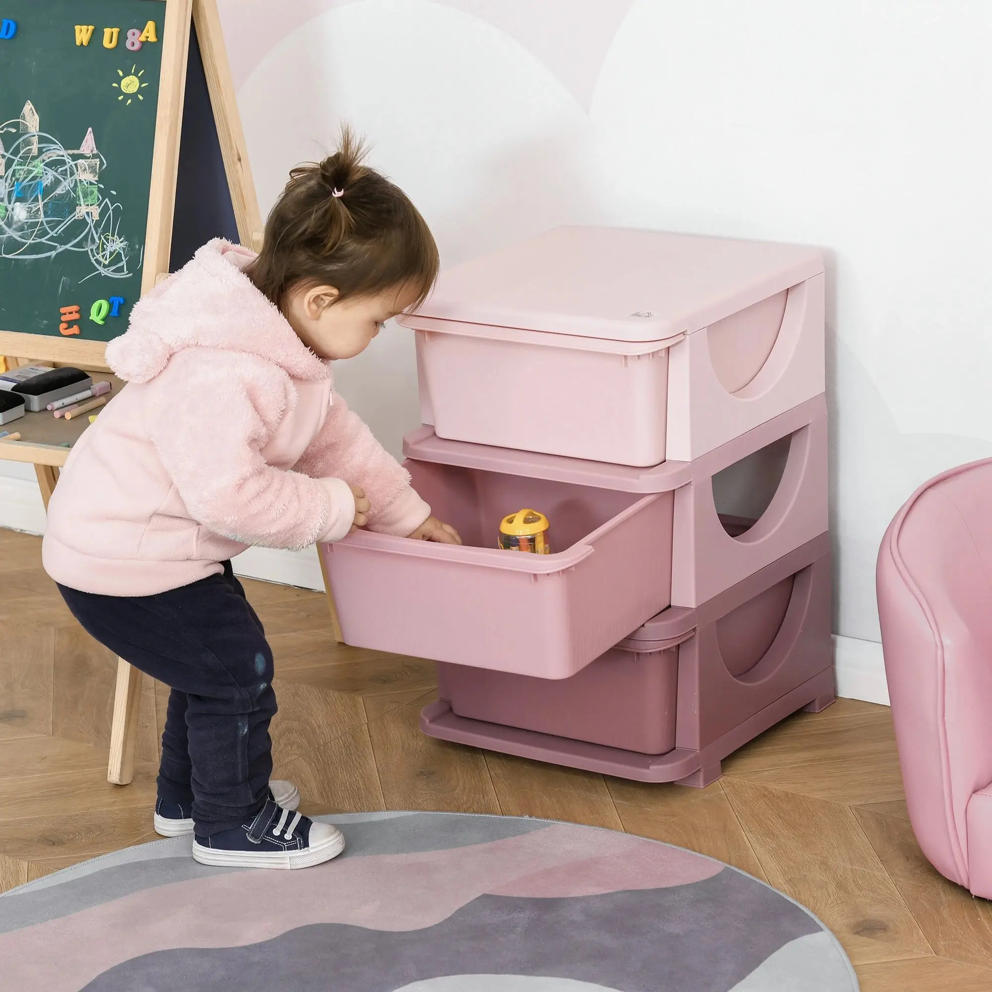 Комод-органайзер Homcom 311-023PK (Pink) - 7