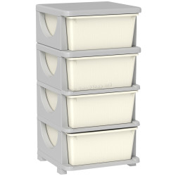 Комод-органайзер Homcom 311-023V01CW (Cream White/Grey)