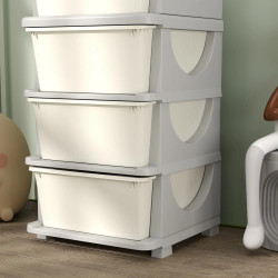 Комод-органайзер Homcom 311-023V01CW (Cream White/Grey) Thumb