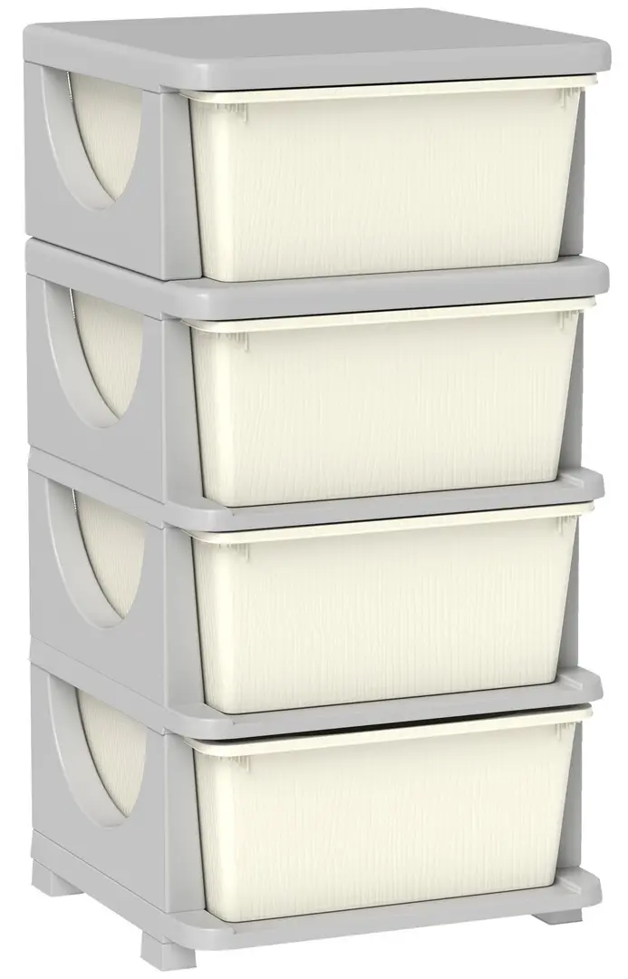 Комод-органайзер Homcom 311-023V01CW (Cream White/Grey)