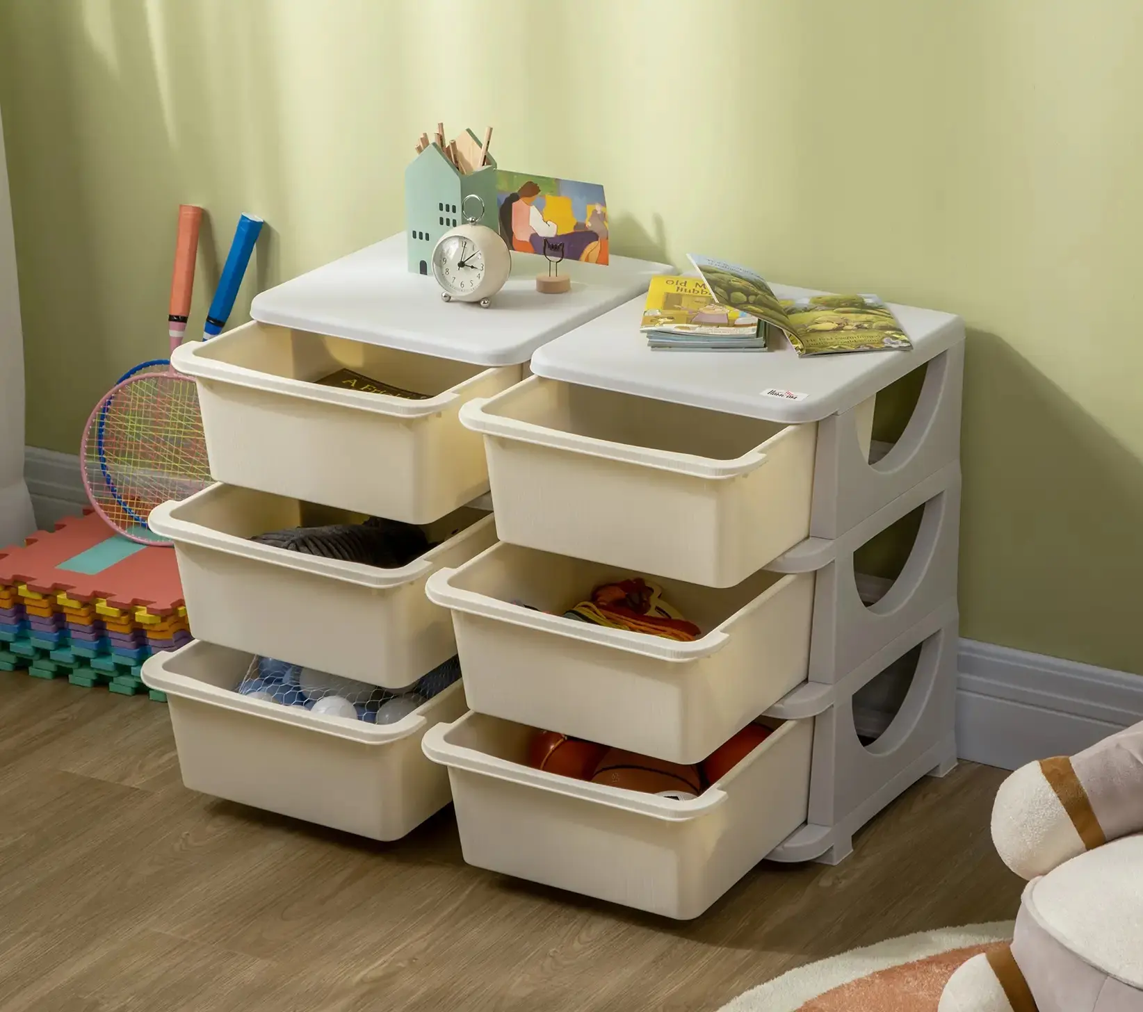 Комод-органайзер Homcom 311-053V00CW (Cream White) - 5