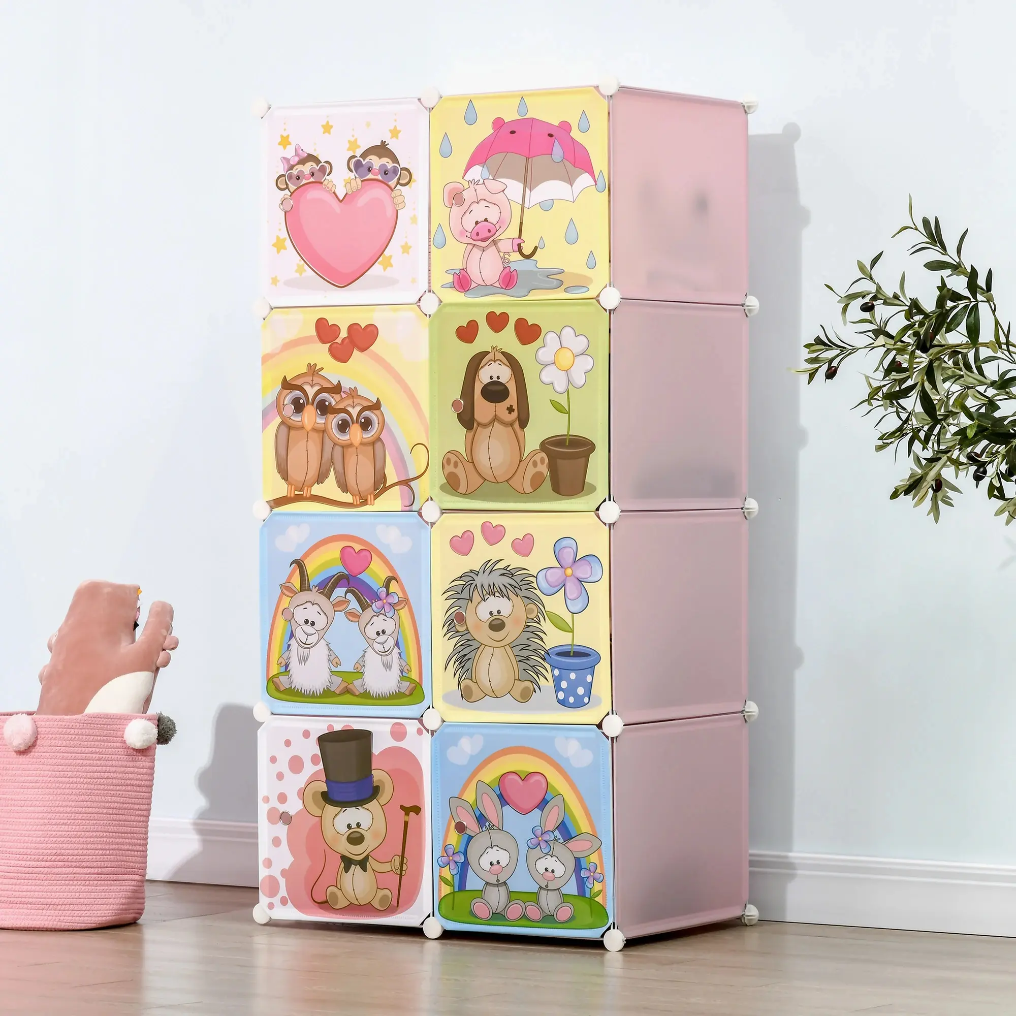 Модульный органайзер для игрушек Homcom 850-171 (Pink) - 9