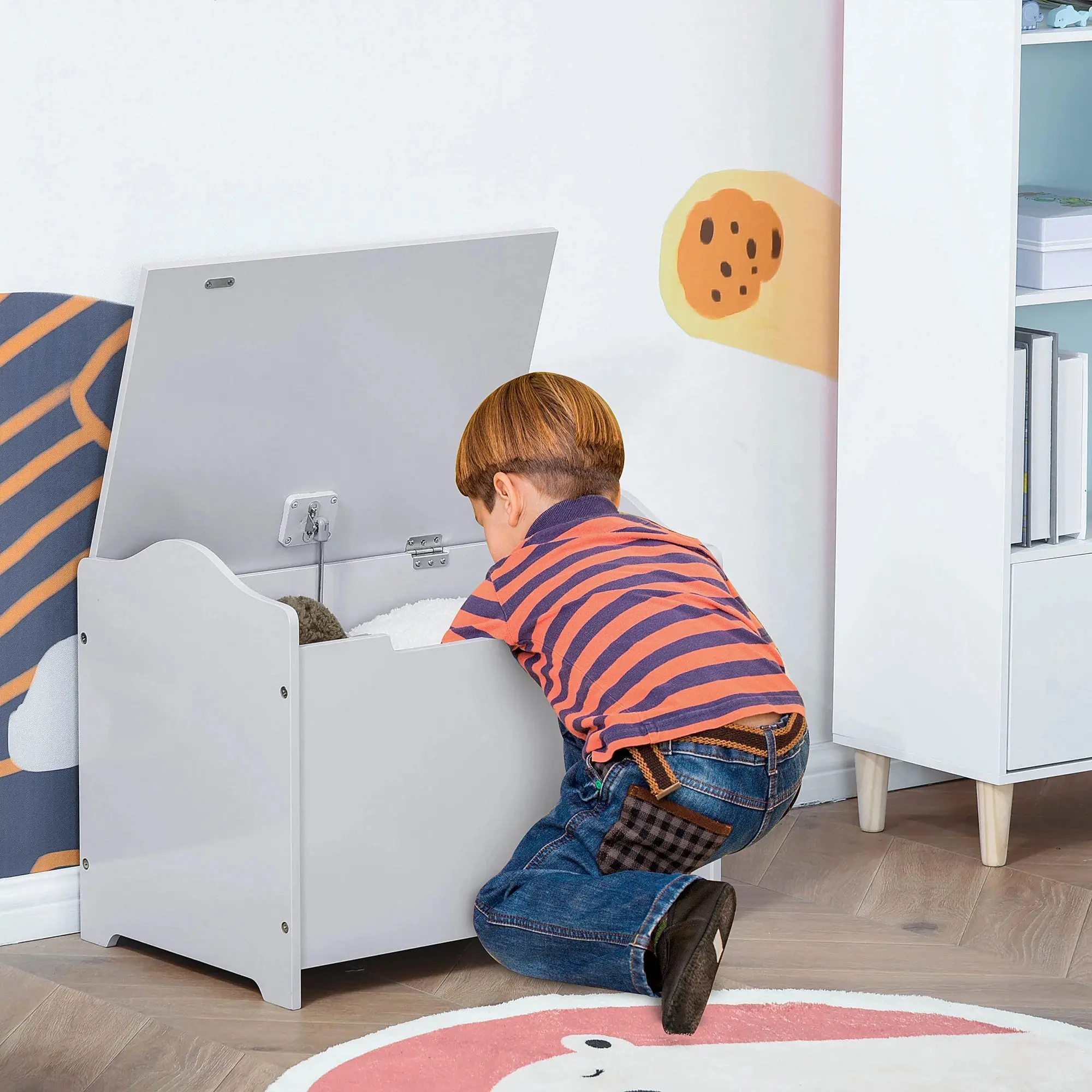 Сундук для игрушек Homcom 311-013GY (Grey) - 8
