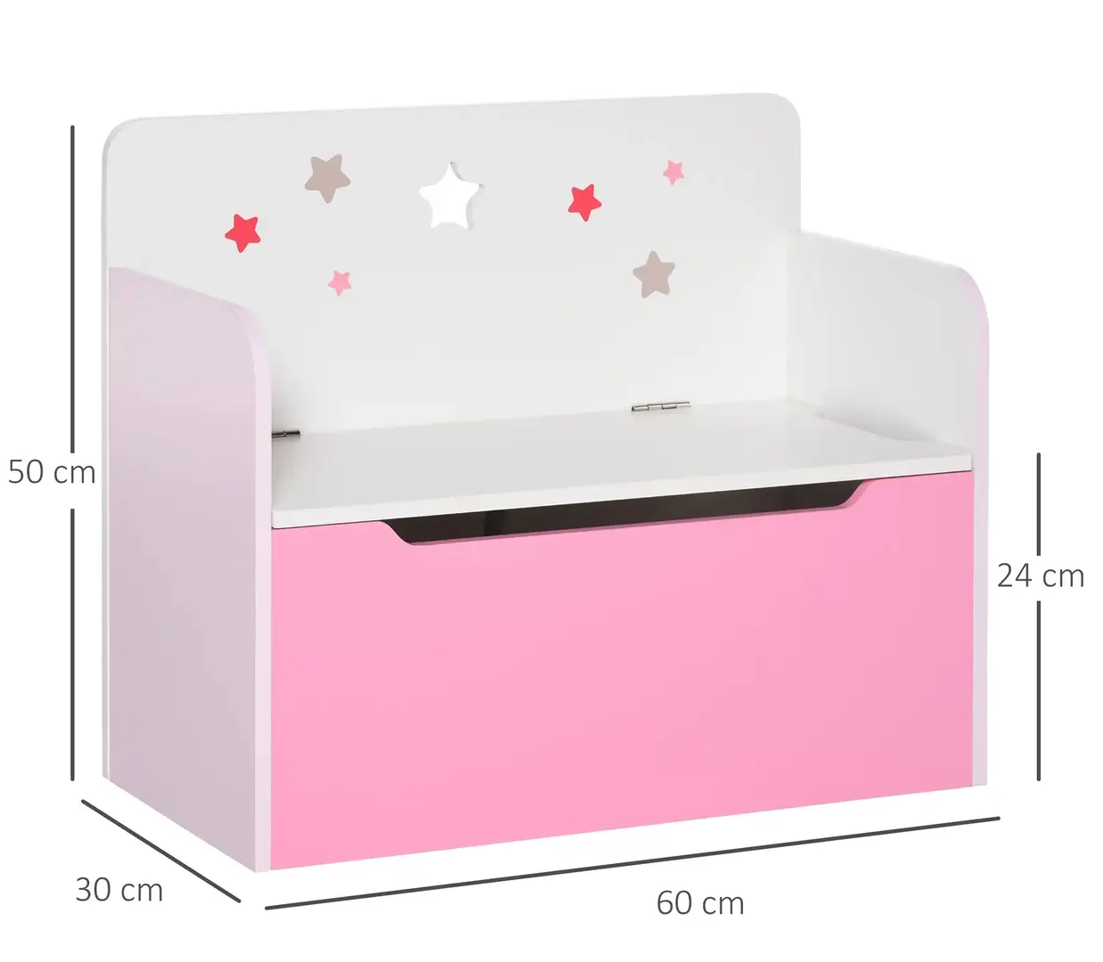 Lada pentru jucarii Homcom 311-018PK (Pink/White) - 3