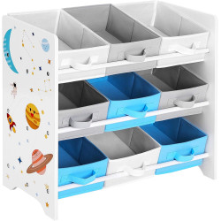 Etajera-organizator pentru jucarii Songmics GKR33WT (White/Blue/Grey) Thumb