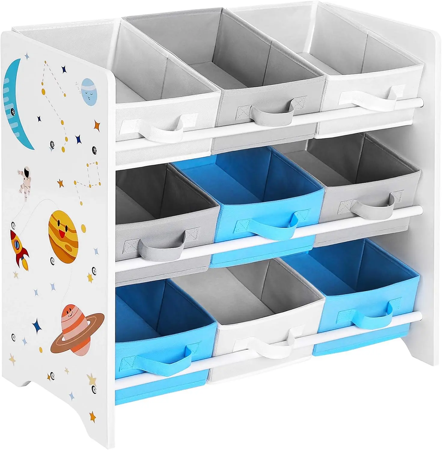 Etajera-organizator pentru jucarii Songmics GKR33WT (White/Blue/Grey) - 2