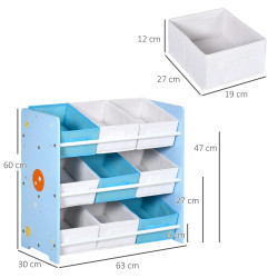Organizator pentru jucarii Zonekiz 311-055V00BU (Blue/White) Thumb