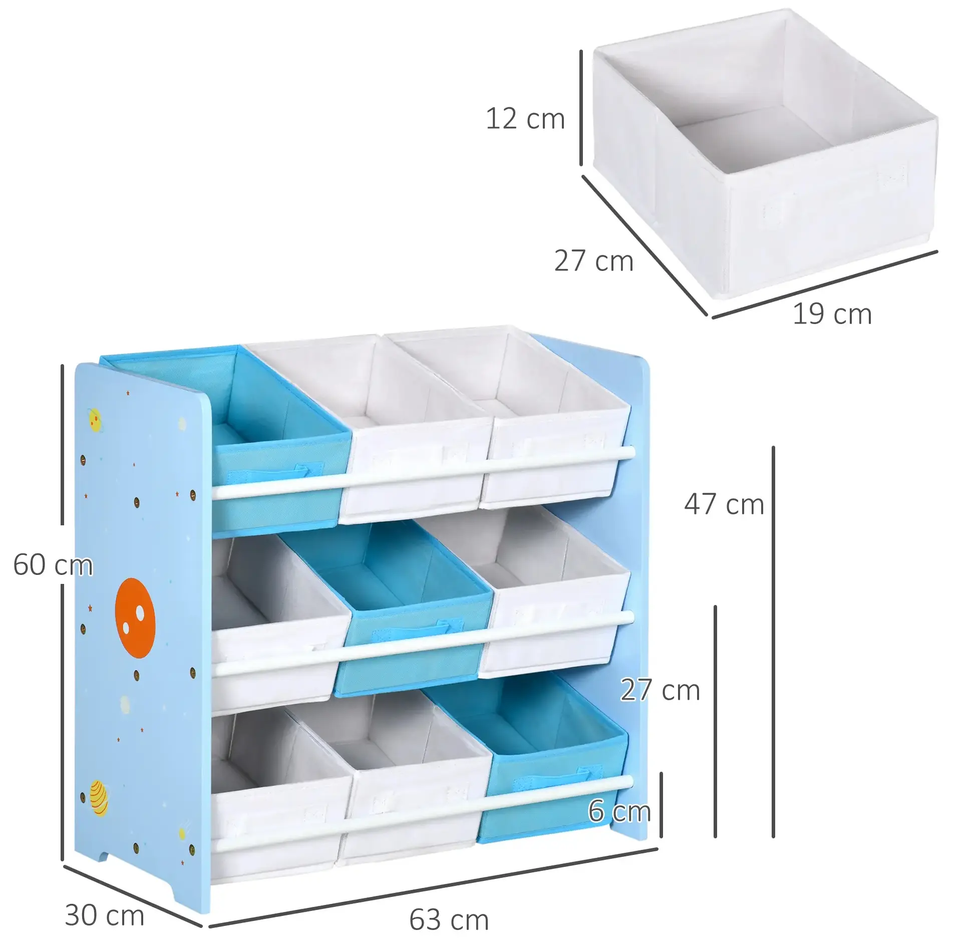 Organizator pentru jucarii Zonekiz 311-055V00BU (Blue/White) - 3