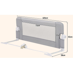 Bariera de protectie pentru pat Costway BS10043LG (Light Grey) Thumb